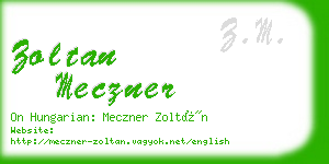 zoltan meczner business card